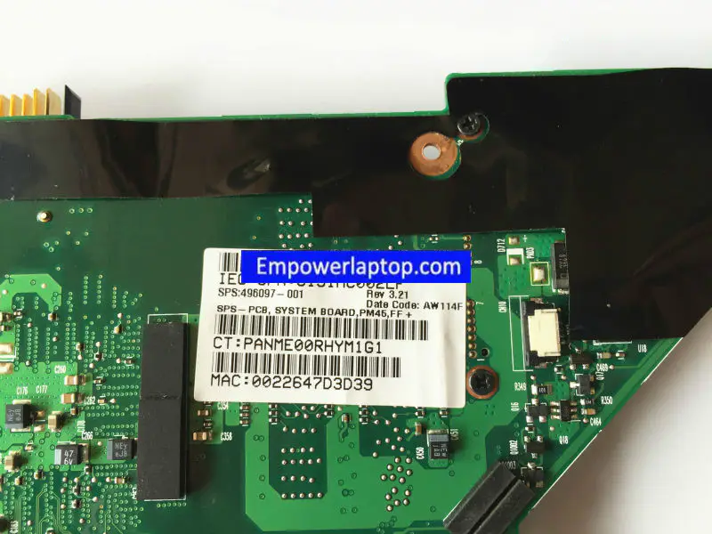HP DV3000 DV3500 496097-001 PM45 9300M Motherboard