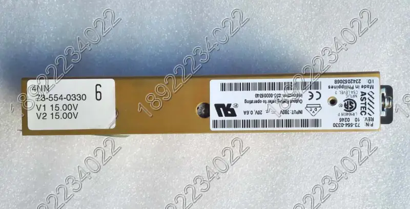 ASTEC Power Supply 73-554-0330 output 15V