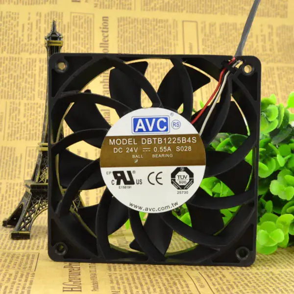 AVC DBTB1225B4S 12CM 12025 24V 0.55A 3-wire fan