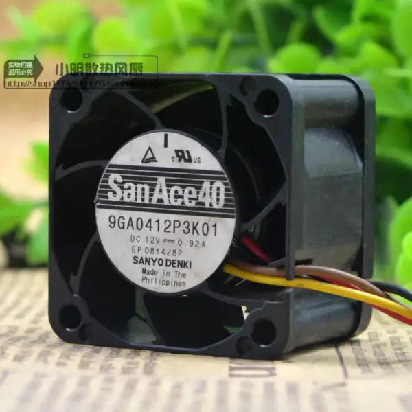 Sanyo 9GA0412P3K01 DC12V 0.92A 4028 4CM fan