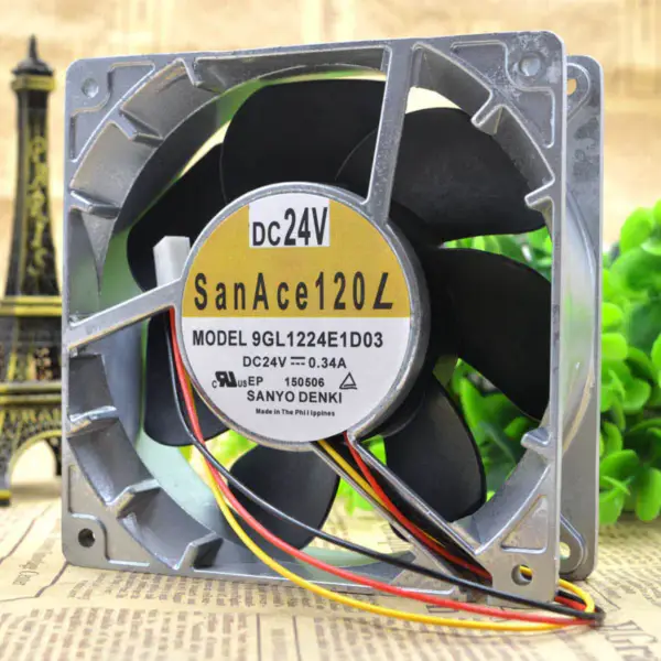 Sanyo 12CM 12038 DC24V 0.34A 9GL1224E1D03 fan