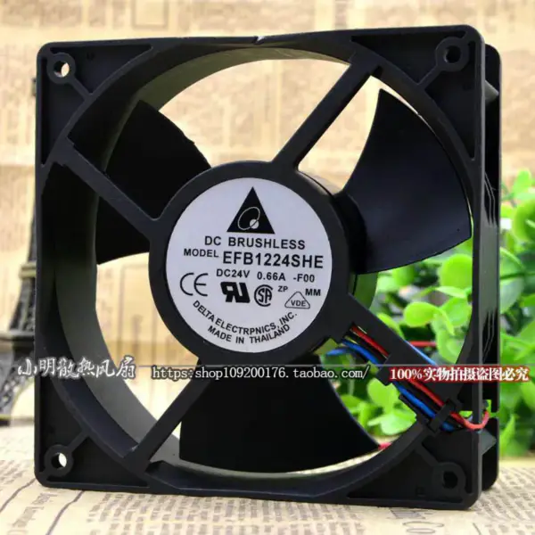 Delta Emerson DELTA EFB1224SHE-T8SB 12038 24V 0.66A CT fan