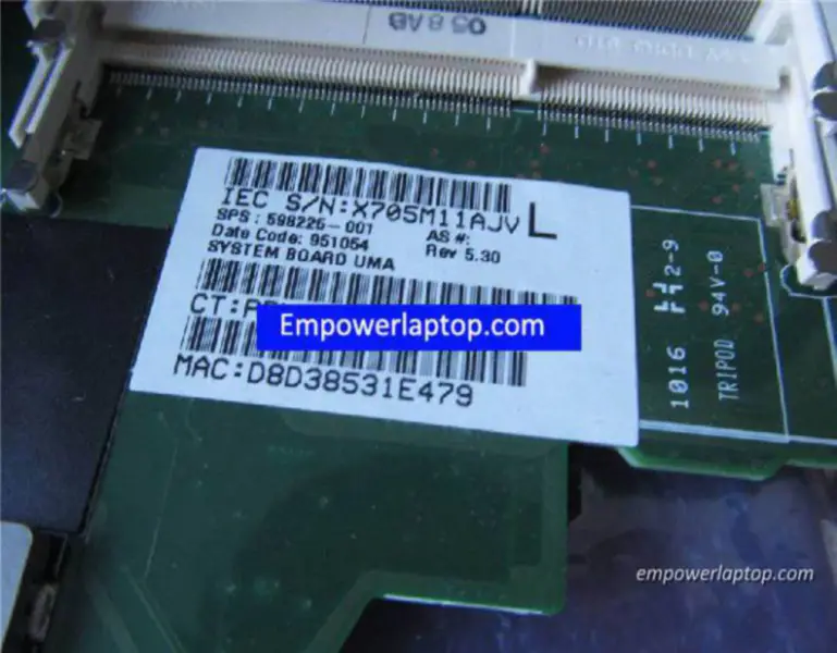 HP DV5 DV5T 598225-001 Motherboard
