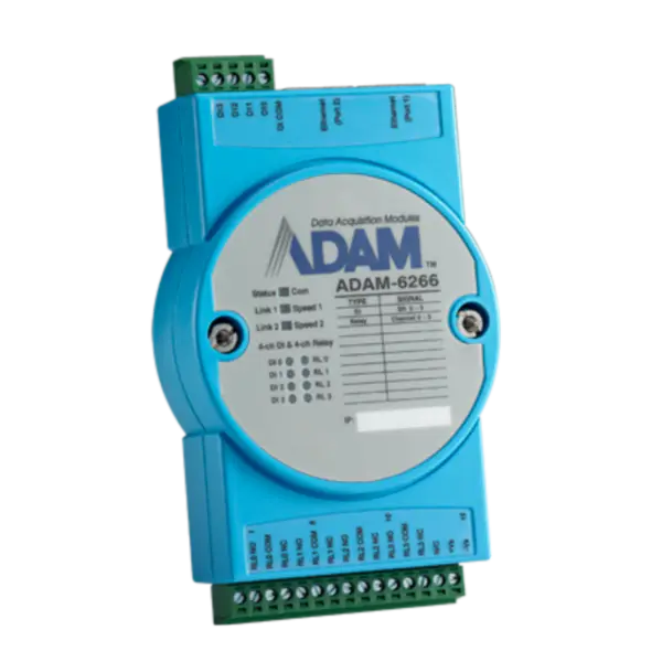 Advantech 4-ch Relay Output Modbus TCP Module with 4-ch DI ADAM-6266-AE