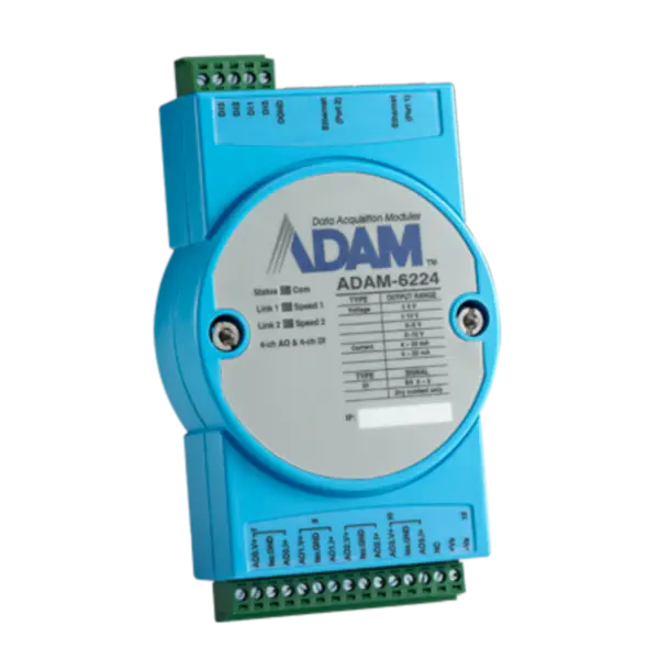 Advantech ADAM-6224-AE 4-ch Isolated Analog Output Modbus TCP Module