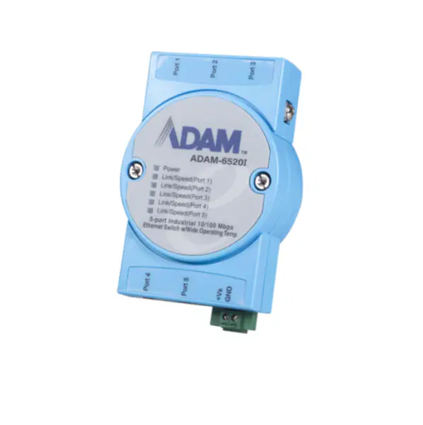 Advantech ADAM-6520I-AE 5FE Unmanaged Ethernet Switch Flexible mounting