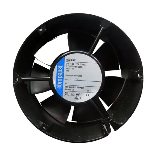 172 x 51mm 24 V DC air flow 410m3 / h 3400rpm ebmpapst fan 6224NU 17251 inverter cooling fan