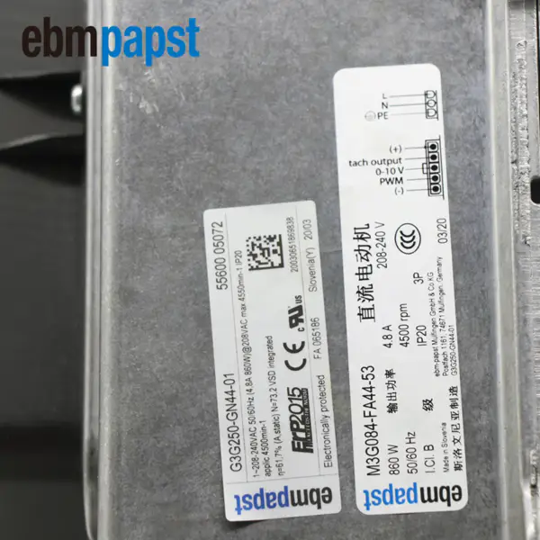 Ebmpapst G3G250-GN44-01 Fan