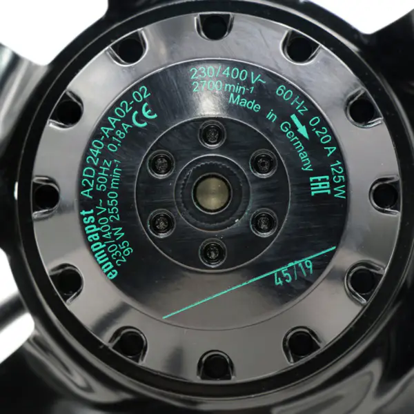 A2D240-AA02-02 ebmpapst imported cooling fan 240mm 230V 95W Siemens motor fan
