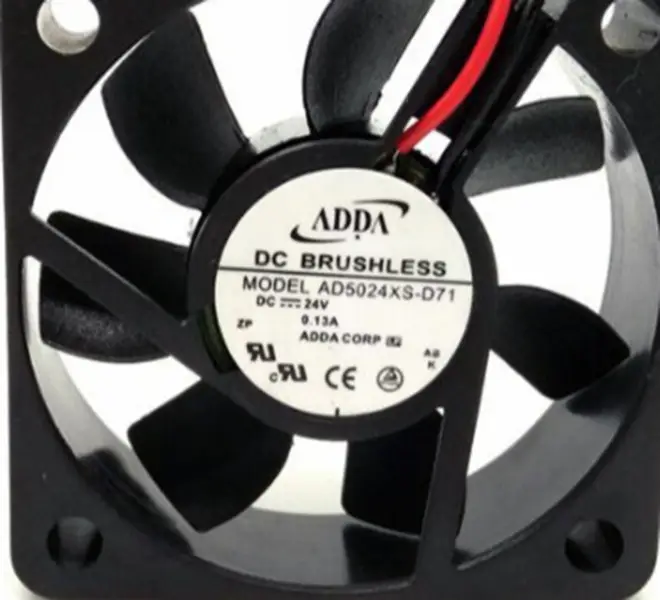 Original Authentic ADDA AD5024XS-D71 24V 0.13A 50*50*15mm Axial Cooling Fan for Inverter Brand New