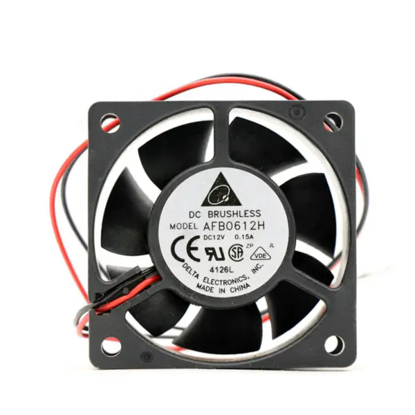 Original Delta 60*60*25MM 12V 0.15A 1.68W AFB0612H 4205RPM Locked Rotor Protection Tubeaxial cooling fan