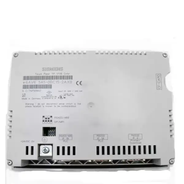 Siemens Simatic LCD Screen Touch Panel TP170B Display HMI 6AV6545-0BC15-2AX0 for PLC DE Package with Factory Sealed