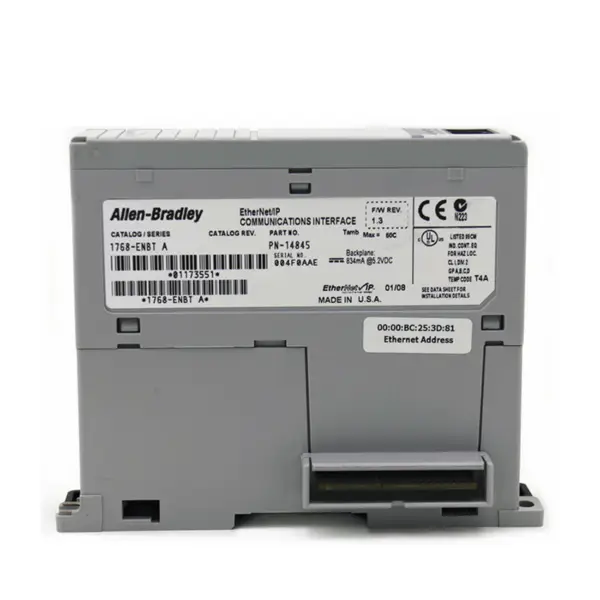Allen Bradley Compact PLC AB 1768 Compactlogix L4X Ethernet/ip Module 1768-ENBT Industrial Automation