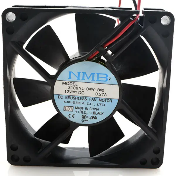NMB 3108NL-04W-B40 DC 12V 0.19A 80*80*20mm chassis cooling fan