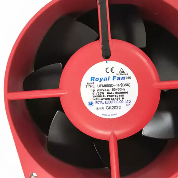ROYAL TYPE UFM655D-TP[B56] 200V 41/36W 0.33/0.27A 2800RPM 312/360m3/h 2 wires Cooling Fan