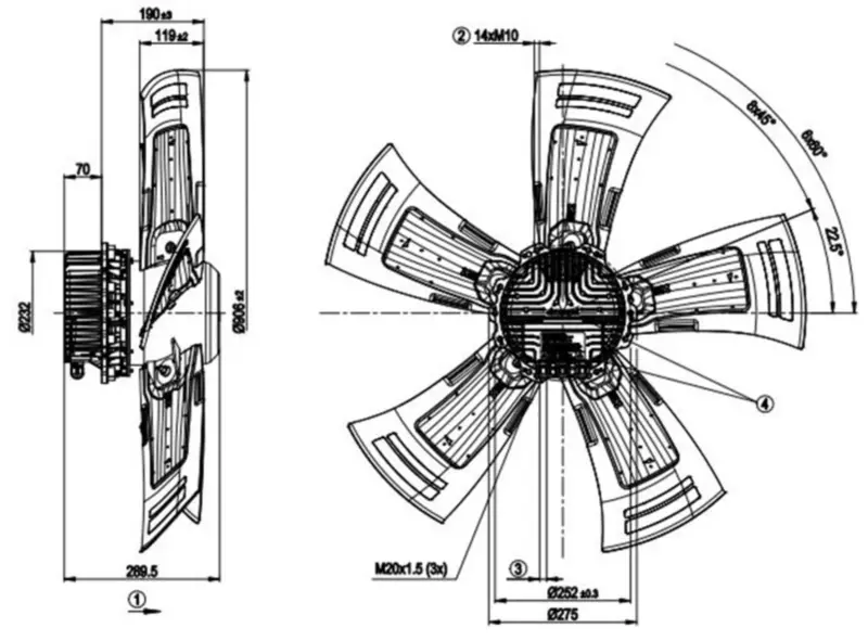 Ebmpapst A3G910-AV02-02 Fan
