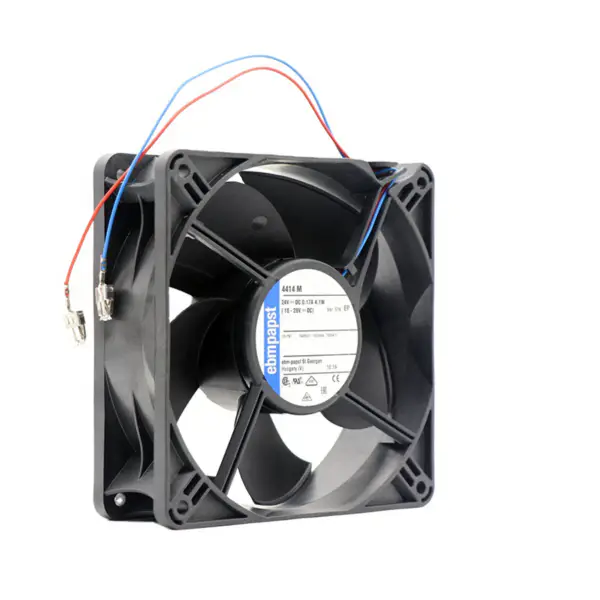 size 119 x 119 x 38mm 24 V DC air flow 184 m3/h 3300rpm 4414M ebmpapst cooling fan