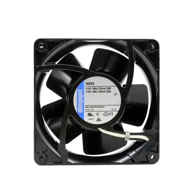 size 119 x 119 x 38mm 115 V AC air flow 180m3 / h 3100rpm 4606X ebmpapst cooling fan
