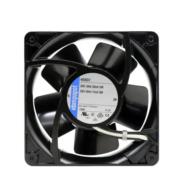size 119 x 119 x 38mm 230 V AC air flow 160m3 / h 2650rpm 4656X ebm papst cooling fan