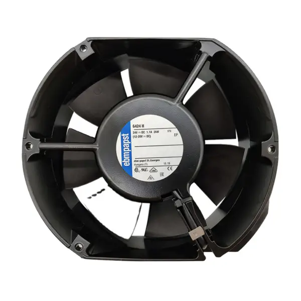 size 150 x 172 x 51mm 24 V DC air flow 480m3 / h 4000rpm 6424H ebmpapst cooling fan