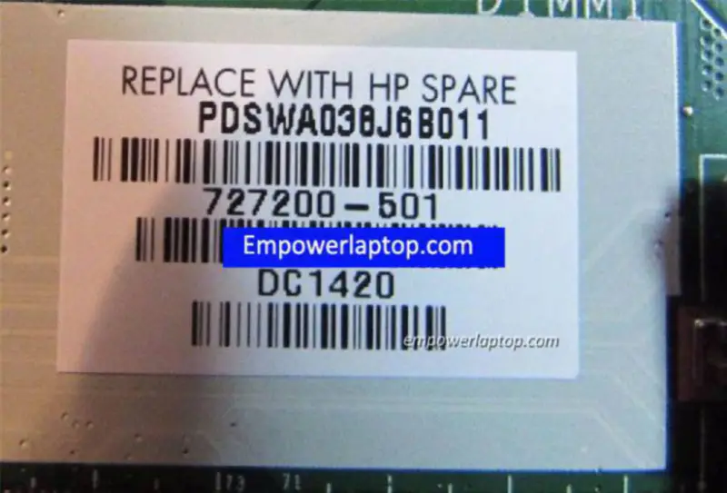 HP 14 TOUCHSMART A6-5200 727200-501 Motherboard