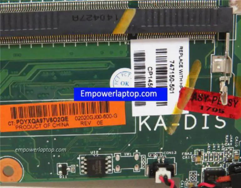 HP 15-D A6-5200 747150-501 Motherboard