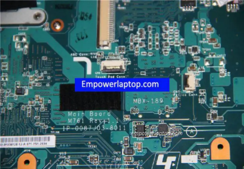 Sony VAIO VGN M761 A1568975A MBX-189 1P-0087J03-8011 Motherboard