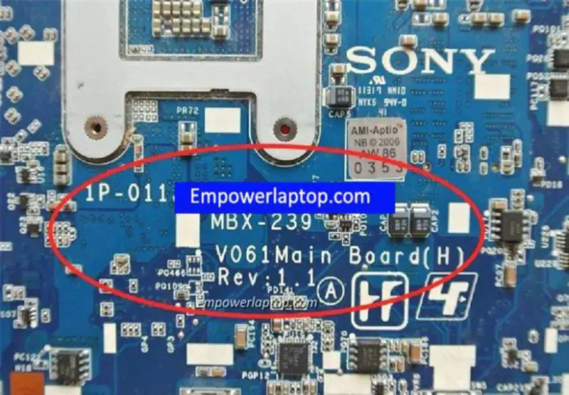 Sony VPC-CB MBX-239 A1848532A 1P-0113201-8011 Motherboard