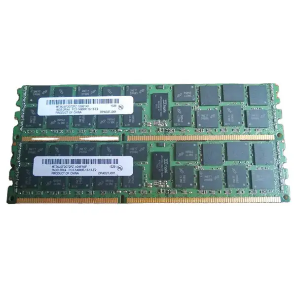 2pcs Mt36jsf2g72pz-1g9e1 Ram For Mt 16gb Ddr3 1866mhz Reg 2rx4 Pc3-14900 Memory