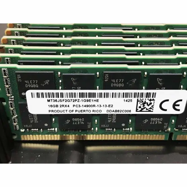 2pcs Mt36jsf2g72pz-1g9e1 Ram For Mt 16gb Ddr3 1866mhz Reg 2rx4 Pc3-14900 Memory