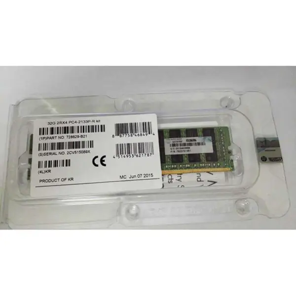 728629-b21 752370-091 Ram 32gb Ddr4 2133 2rx4 Pc4-2133 Server Memory