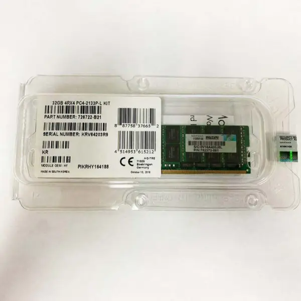 774175-001 774174-001 752372-081 726722-b21 Ram 32gb 4rx4 Ddr4 2133 Ecc Lrdimm Server Memory
