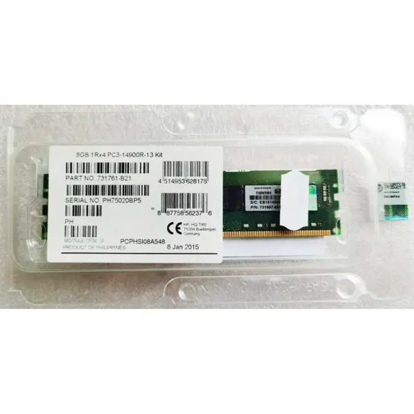 731761-b21 731657-081 735303-001 Ram 8gb Ddr3 1866 1rx4 Pc3-14900r Server Memory