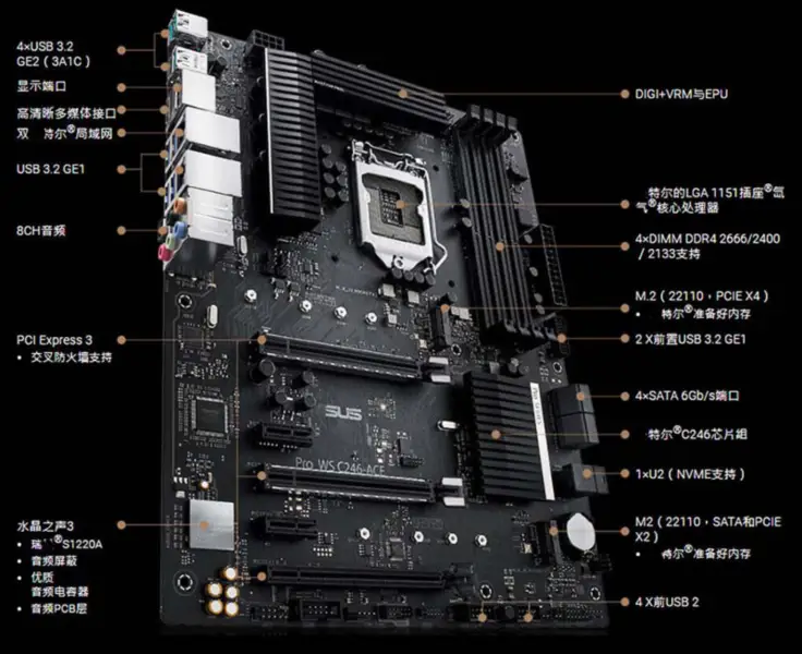 Asus C246m Pro Se Motherboard