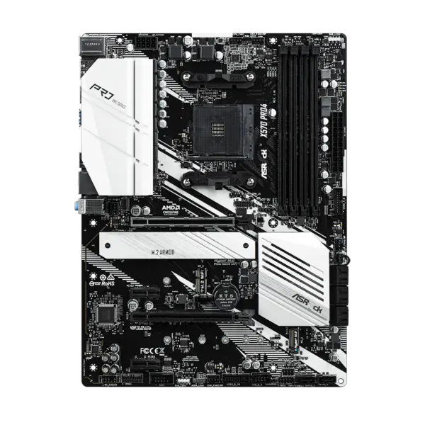 AsRock Motherboard Am4 Socket 2000 3000 4000 G-series 5000 And 5000 G-series Cpu X570 Pro4