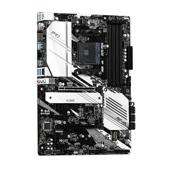 AsRock Motherboard Am4 Socket 2000 3000 4000 G-series 5000 And 5000 G-series Cpu X570 Pro4
