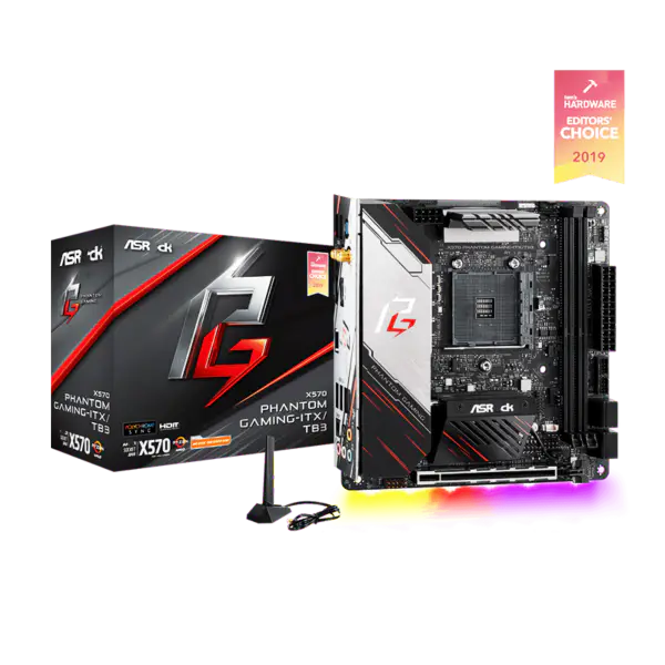 AsRock Motherboard Am4 Socket 2000 3000 4000 G-series 5000 And 5000 G-series Cpu X570 Phantom Gaming-itx/tb3