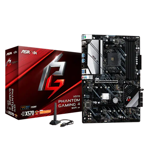 AsRock Motherboard Am4 Socket 2000 3000 4000 G-series 5000 And 5000 G-series Cpu X570 Phantom Gaming 4 Wifi Ax