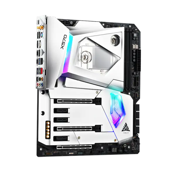 AsRock Pc Motherboard X570 Aqua Supports Am4 Socket R 2000 And 3000 Series Processors