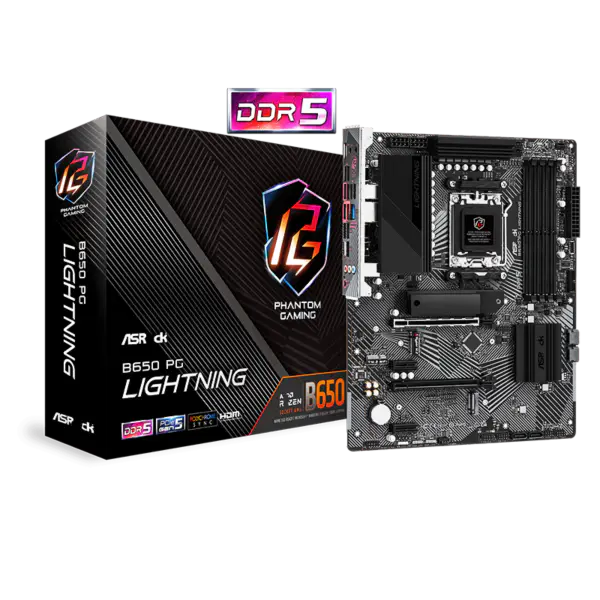 Asrock Atx Motherboard B650 Pg Light Ning Ddr5 Am5 Support Cpu 7950x 7900x 7700x 7600x