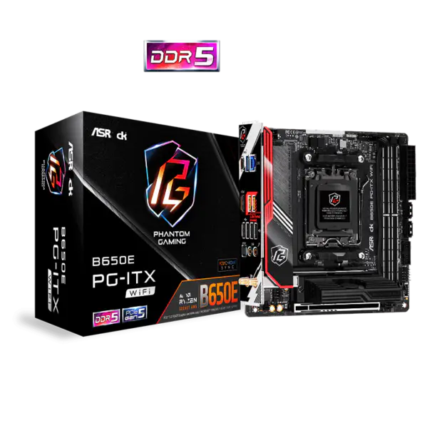 AsRock Itx Motherboard B650e Pg-itx Wifi Ddr5 Am5 Support Cpu 7950x 7900x 7700x 7600x