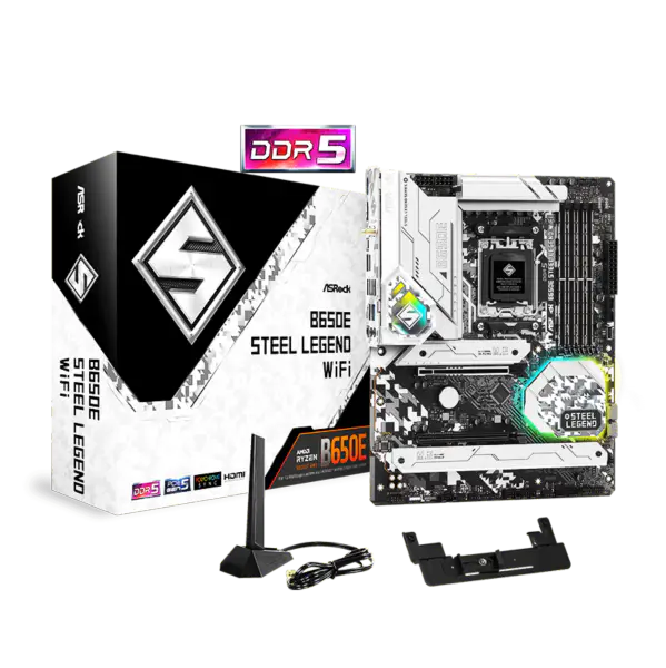 AsRock Atx Motherboard B650e Steel Legend Wifi Ddr5 Am5 Support Cpu 7950x 7900x 7700x 7600x