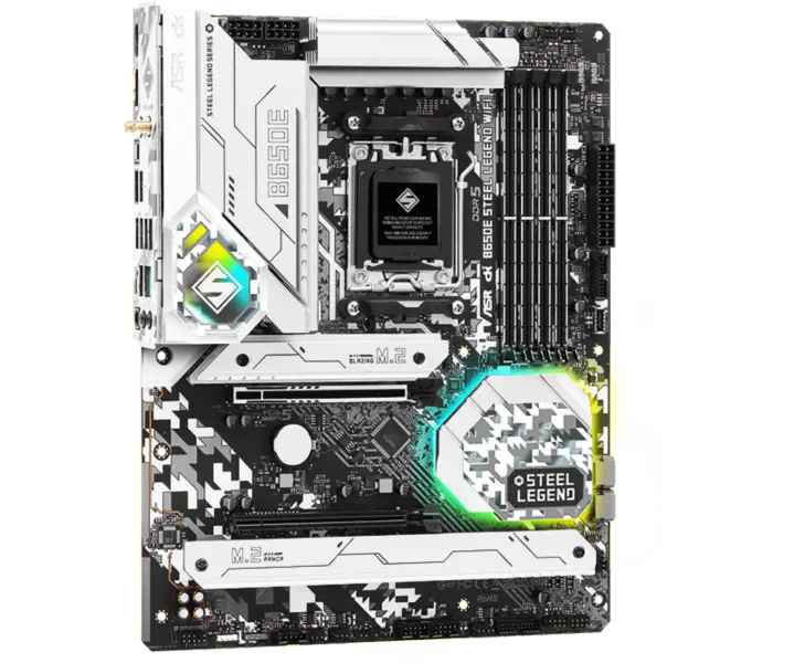 AsRock Atx Motherboard B650e Steel Legend Wifi Ddr5 Am5 Support Cpu 7950x 7900x 7700x 7600x