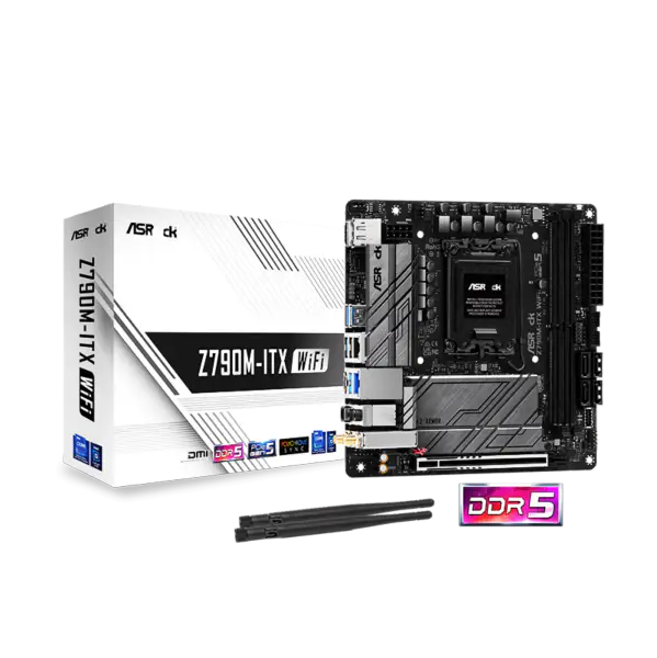 AsRock Motherboard Z790m-itx Wifi6 Ddr5 Mini-itx Lga 1700 13th Gen Z790 Z790m-itx Wifi6 13600k 13700k