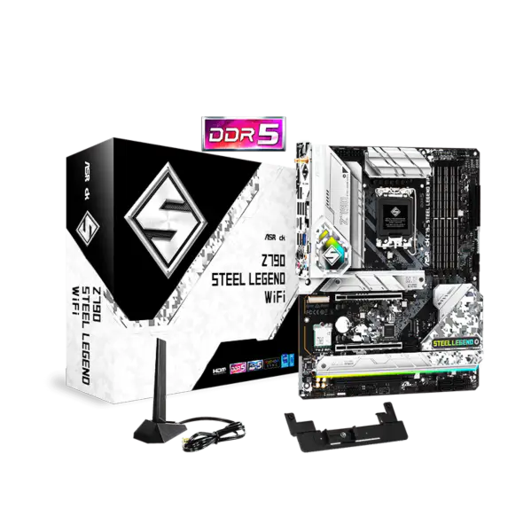 AsRock Motherboard Z790 Steel Legend Wifi6 Ddr5 Memory Lga 1700 13th Gen Z790 Steel Legend Wifi6 13600k 13700k