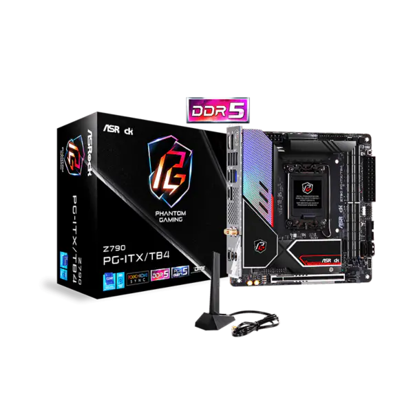 AsRock Motherboard Z790 Pg-itx Tb4 Wifi6 Ddr5 Memory Lga 1700 Intl 13th Gen Z790 Pg-itx/tb4 Wifi6 13600k 13700k