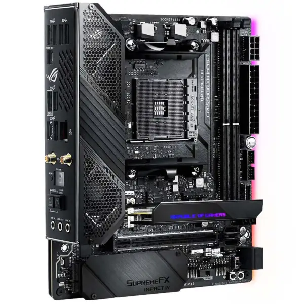 Asus Rog Crosshair Viii Impact X570 Argb Motherboard Gaming Processor Support 5800x 5900x 5950x