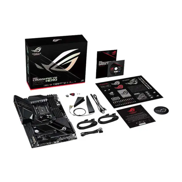 Asus Rog Crosshair Viii Dark Hero C8dh X570 Argb Motherboard Gaming Processor Support 5800x 5900x 5950x