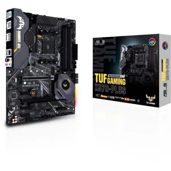 Asus Tuf Gaming X570-plus Argb Motherboard Processor Support 5800x 5900x 5950x