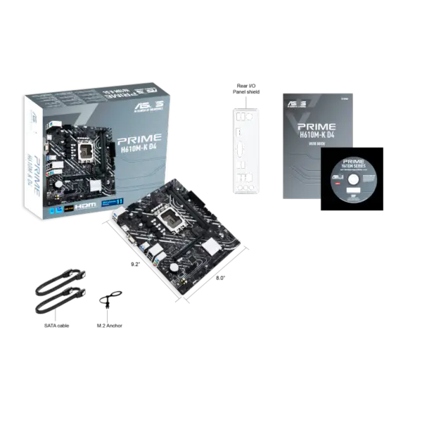 Asus H610 H610i H610m Motherboards Support Cpug7400 G6900 12100 F Ssds M.2 Lga 1700 Motherboard Prime H610m-k D4